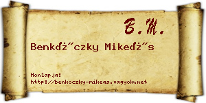 Benkóczky Mikeás névjegykártya